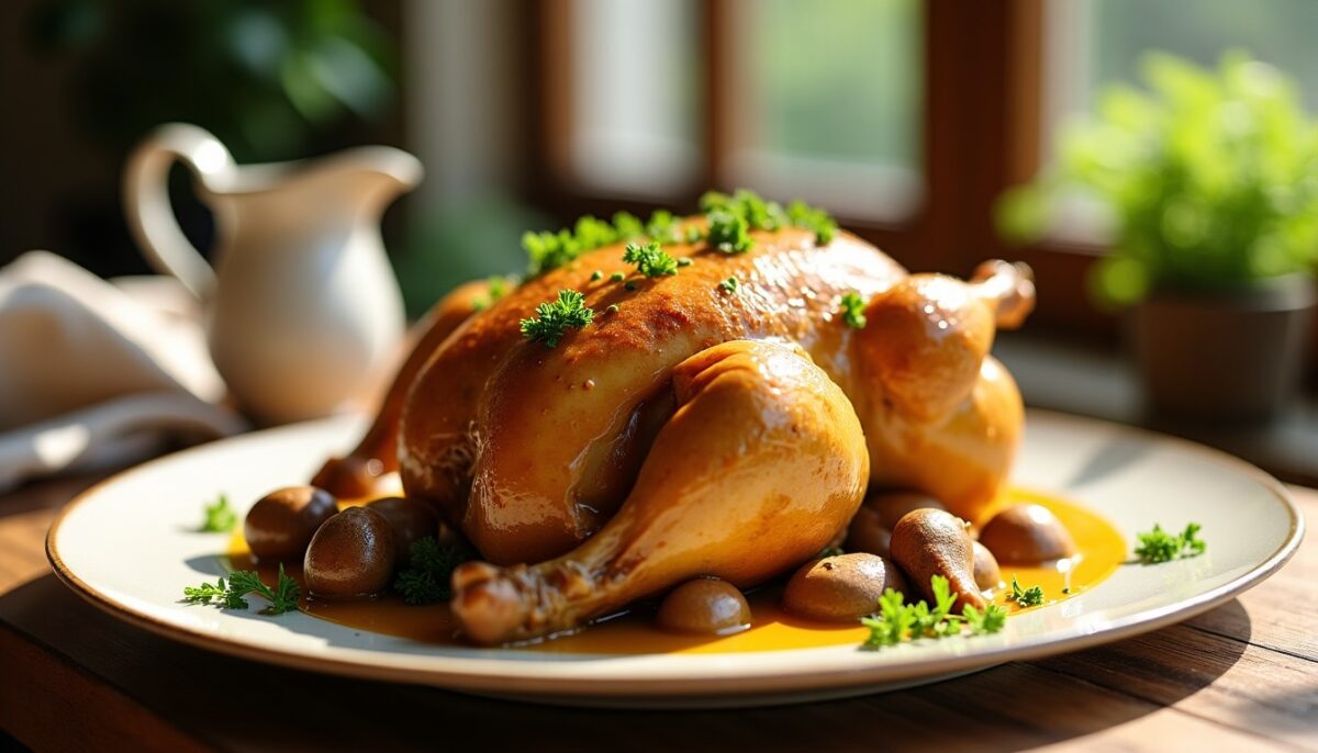 Recette authentique et simple du poulet au vin jaune, un délice traditionnel à savourer